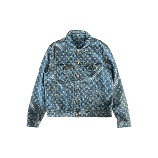 Louis Vuitton Supreme Blue & White Monogram Denim Jacket