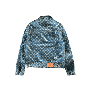 Louis Vuitton Supreme Blue & White Monogram Denim Jacket