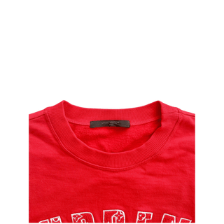 Louis Vuitton Supreme Red & White Arc Logo Sweater
