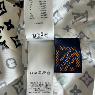 Louis Vuitton Tyler Cream Multicolor Monogram Silk Button Up Shirt