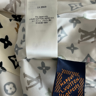 Louis Vuitton Tyler Cream Multicolor Monogram Silk Button Up Shirt