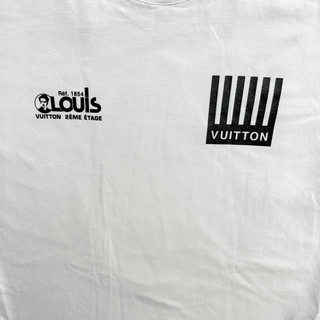 Louis Vuitton White Barcode Logo Tee