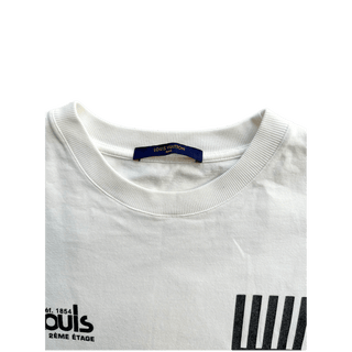 Louis Vuitton White Barcode Logo Tee