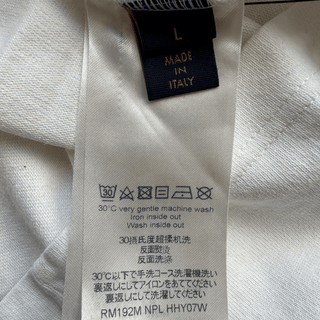 Louis Vuitton White Barcode Logo Tee