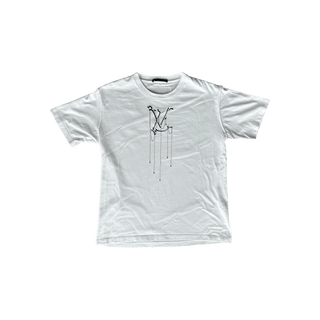 Louis Vuitton White & Black Pendant Logo T-Shirt
