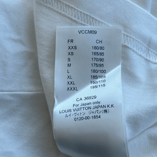 Louis Vuitton White & Blue LV Stitch Logo T-Shirt