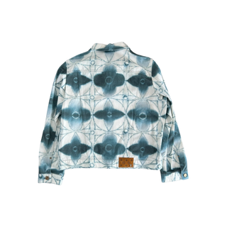 Louis Vuitton White & Blue Shibori Monogram Denim Jacket