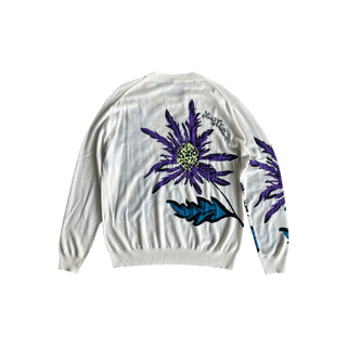 Louis Vuitton White & Multicolor Thistle Knit Sweater