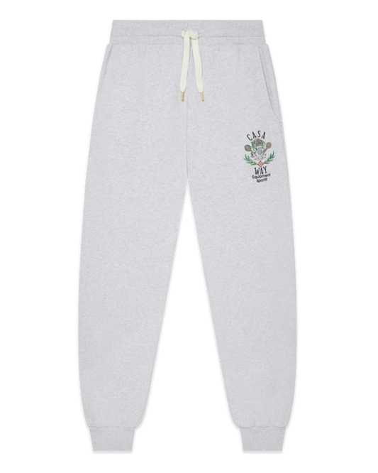 Casablanca Embroidered Casa Way Sweatpant Joggers Grey