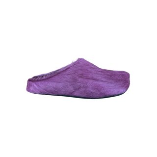 Marni Purple Calfskin Fussbett Sabot Women's Slides