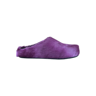 Marni Purple Calfskin Fussbett Sabot Women's Slides