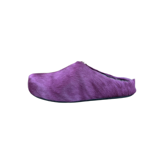 Marni Purple Calfskin Fussbett Sabot Women's Slides