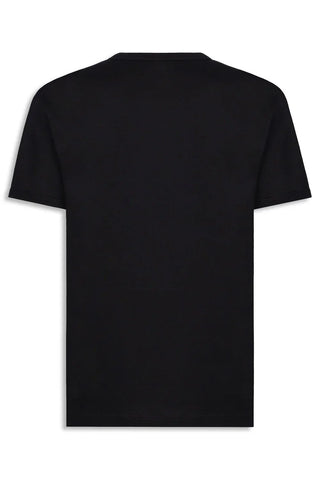 Dolce & Gabbana Silver Plaque T-Shirt in Navy Blue