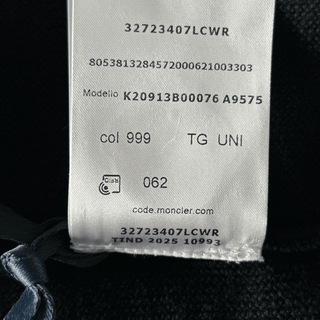 Moncler Black & Tri-Color Logo Beanie