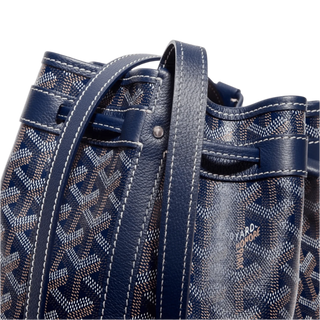 Goyard Petit Flot Bucket Bag Navy