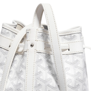 Goyard Petit Flot Bucket Bag White