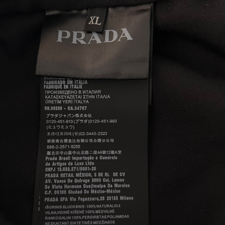 Prada Black Triangle Logo Cargo Pants