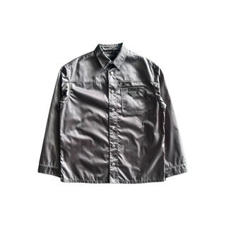 Prada Brown Re-Nylon Button Up Overshirt