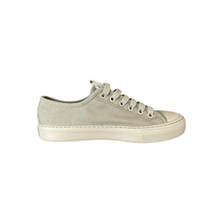 Prada Olive Triangle Logo Canvas Sneakers