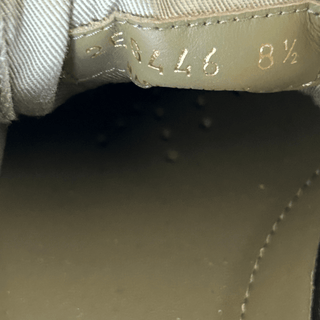 Prada Olive Triangle Logo Canvas Sneakers