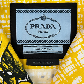 Prada Yellow Banana Split Button Up Shirt