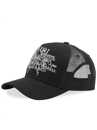 Amiri Pegasus Embroidered Cap in Black
