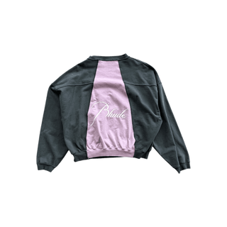 Rhude White & Pink Logo Panel Sweater