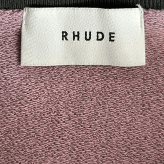 Rhude White & Pink Logo Panel Sweater