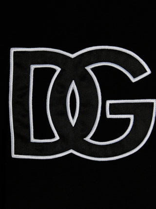 Dolce & Gabbana Detailed DG Embroidered Logo T-Shirt in Black