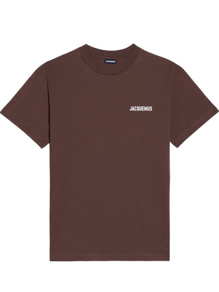 Jacquemus Le Logo Printed T-Shirt in Brown