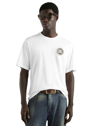 Dolce & Gabbana Cotton Logo Patch T-Shirt in White