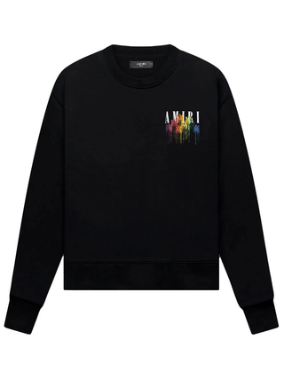 Amiri Ma Drip Collage Logo Black Sweatshirt
