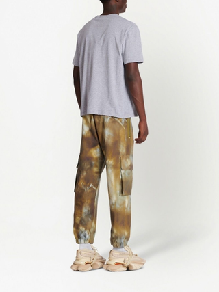 Balmain Vertical Embossed Logo T-Shirt in Grey