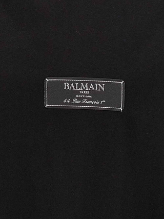 Balmain Logo Patch T-Shirt in Black