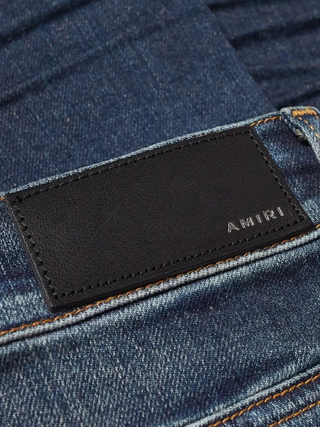 Amiri Slim Fit Slash Classic Denim Jeans in Deep Blue