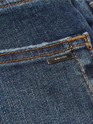 Amiri Slim Fit Slash Classic Denim Jeans in Deep Blue