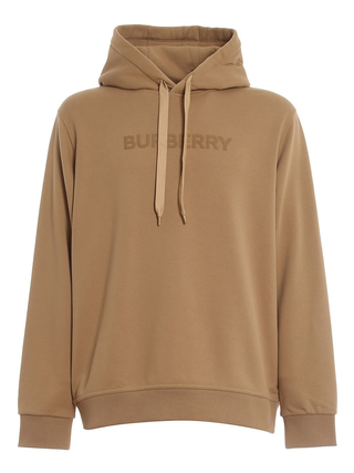 Burberry Ansdell Logo Hoodie in Camel Brown