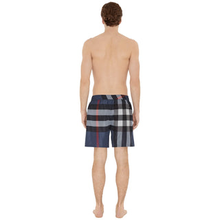 Burberry Check Carbon Blue Swim Shorts