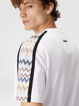 Missoni Zig Zag Sleeve T-Shirt in White