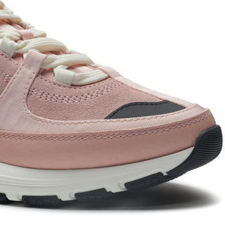 Chanel CC Logo Suede Calfskin Grosgrain Light Pink Black Trainers (W)