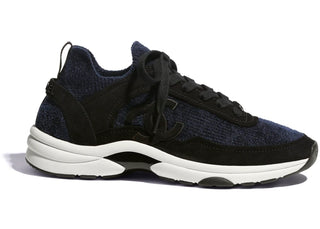 Chanel CC navy and black runners with white sole — catalogue image
