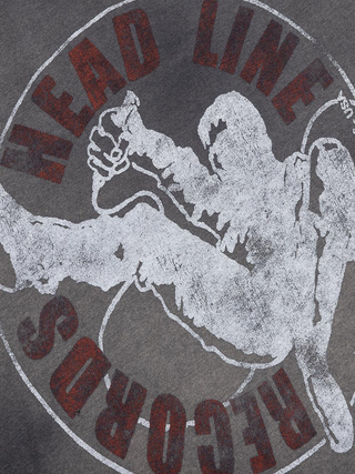 Gallery Dept Headline Records T-Shirt in Washed Black