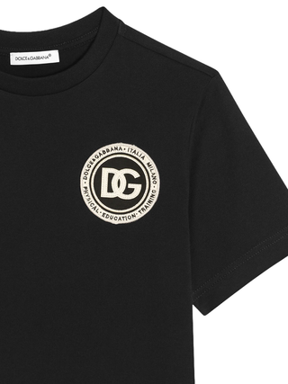 Dolce & Gabbana Cotton Logo Patch T-Shirt in Black