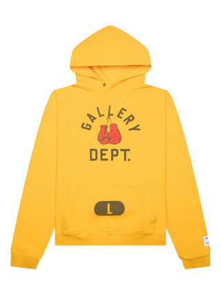 Gallery Dept Boxing Merch Hoodie in Yellow