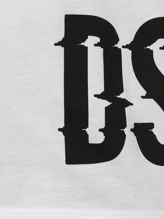 Dsquared2 Cool Fit Large Dsq2 Logo White T Shirt