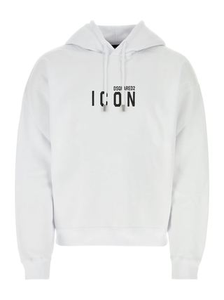 Dsquared2 Medium Icon Print Hoodie in White