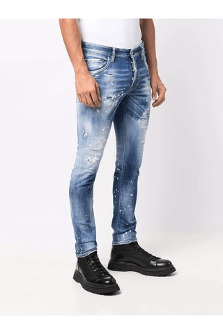 Dsquared2 Medium Spotty Wash Super Twinky Jeans Blue
