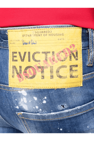 Dsquared2 Medium Spotty Wash Super Twinky Jeans Blue