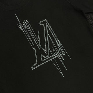 Louis Vuitton Embroidered LV Frequency Logo T-Shirt Black