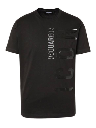 Dsquared2 Black Vertical Icon Printed T-Shirt in Black